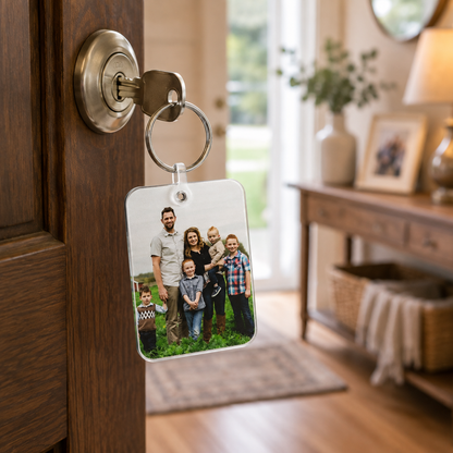 Custom Double-Sided Photo Keychain